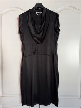 Yves Saint Laurent Black Silk dress 42 NWT